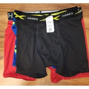 3 Hanes Boxer Briefs Boys Size Large Xtemp Multicolor